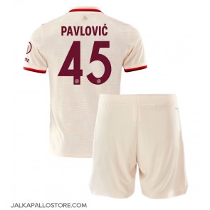 Bayern Munich Aleksandar Pavlovic #45 Kolmaspaita Lapsille 2024-25 Lyhythihainen (+ shortsit)